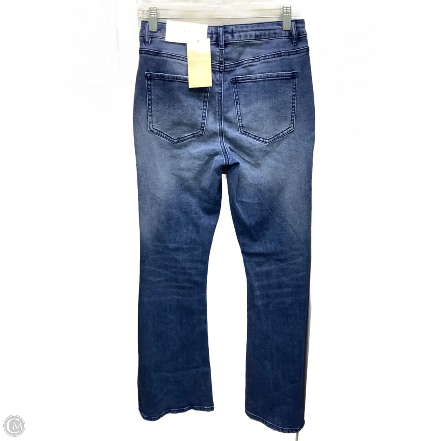 Jeans Flared By Cache In Blue Denim, Size: 4