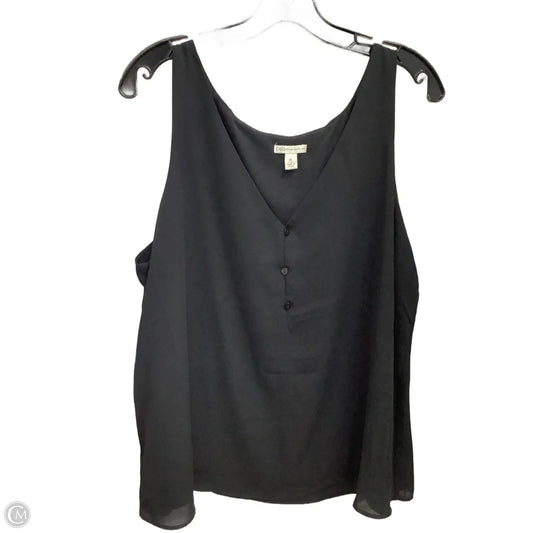 Top Sleeveless By Cato In Black, Size: Xl