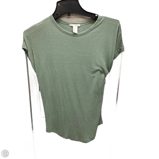 Top Short Sleeve By H&m In Green, Size: Xs