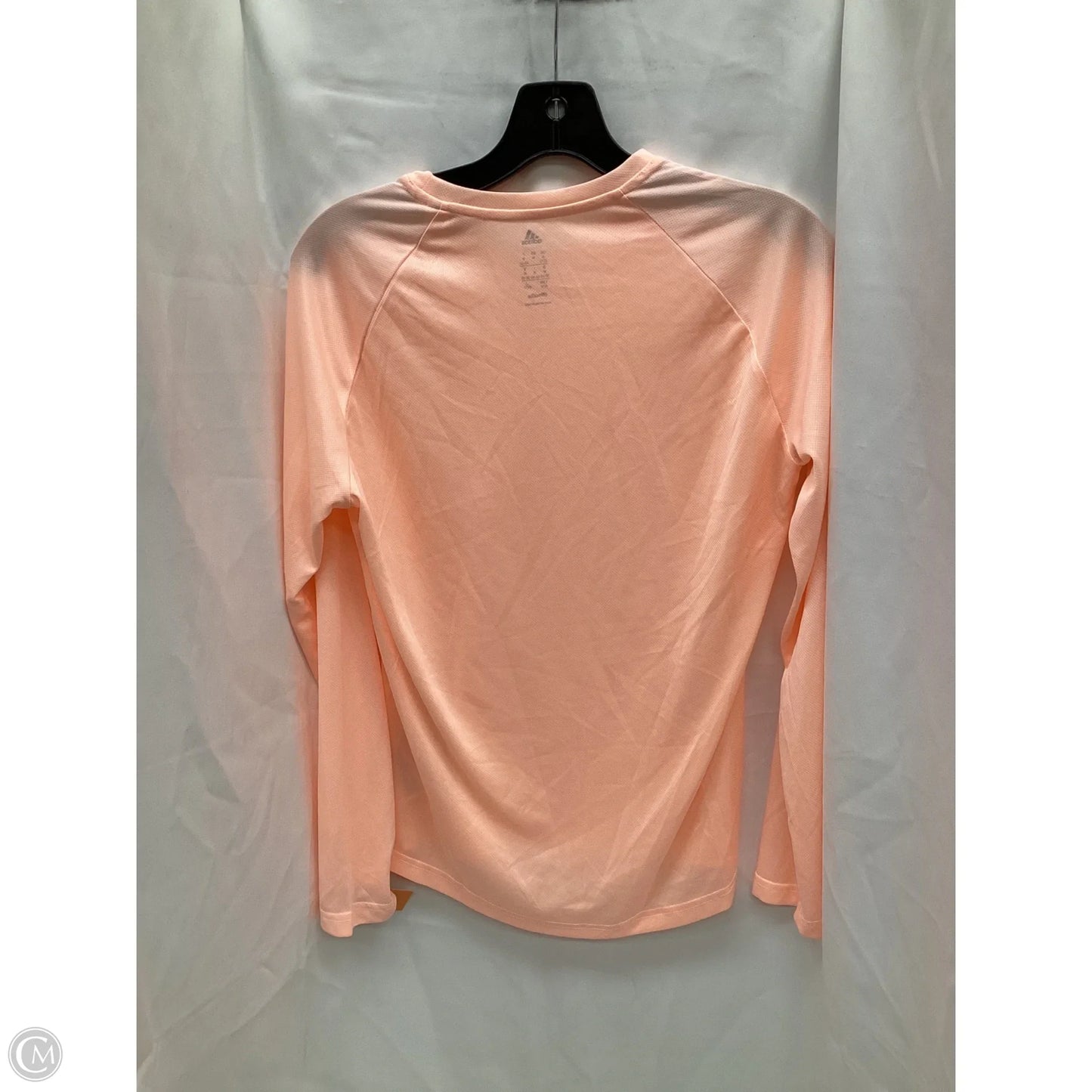 Athletic Top Long Sleeve Crewneck By Adidas In Orange, Size: M