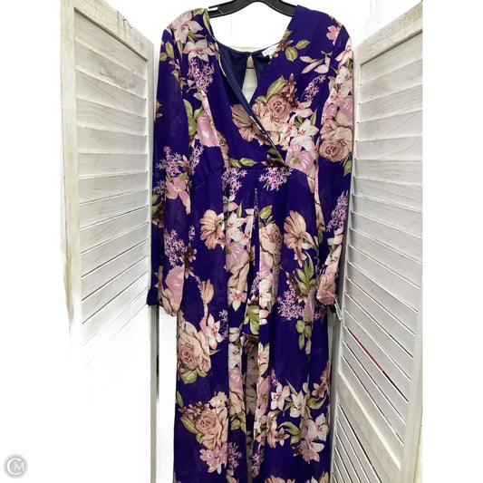 Dress Casual Maxi By Venus In Floral Print, Size: M