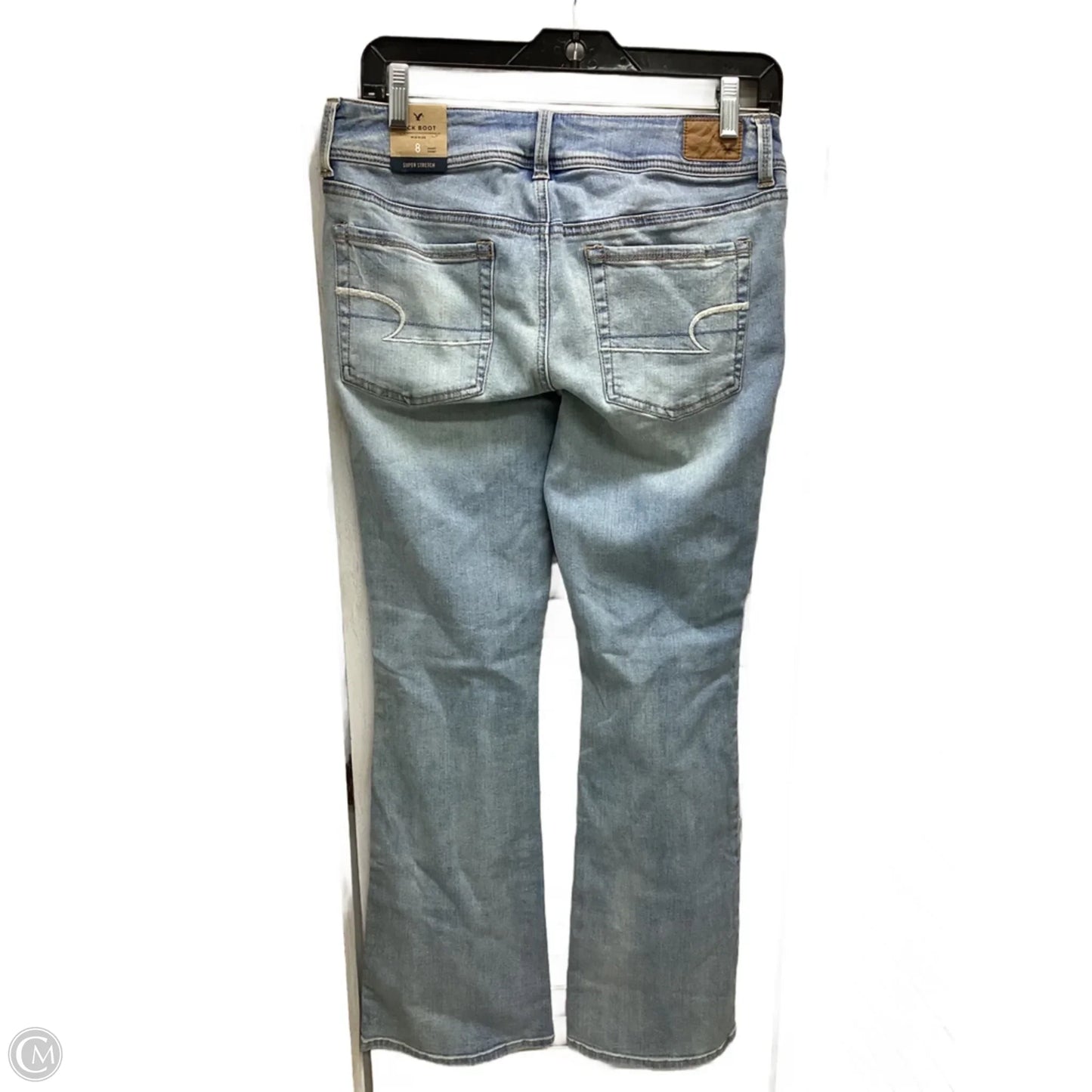 Jeans Boot Cut By American Eagle In Blue Denim, Size: 8