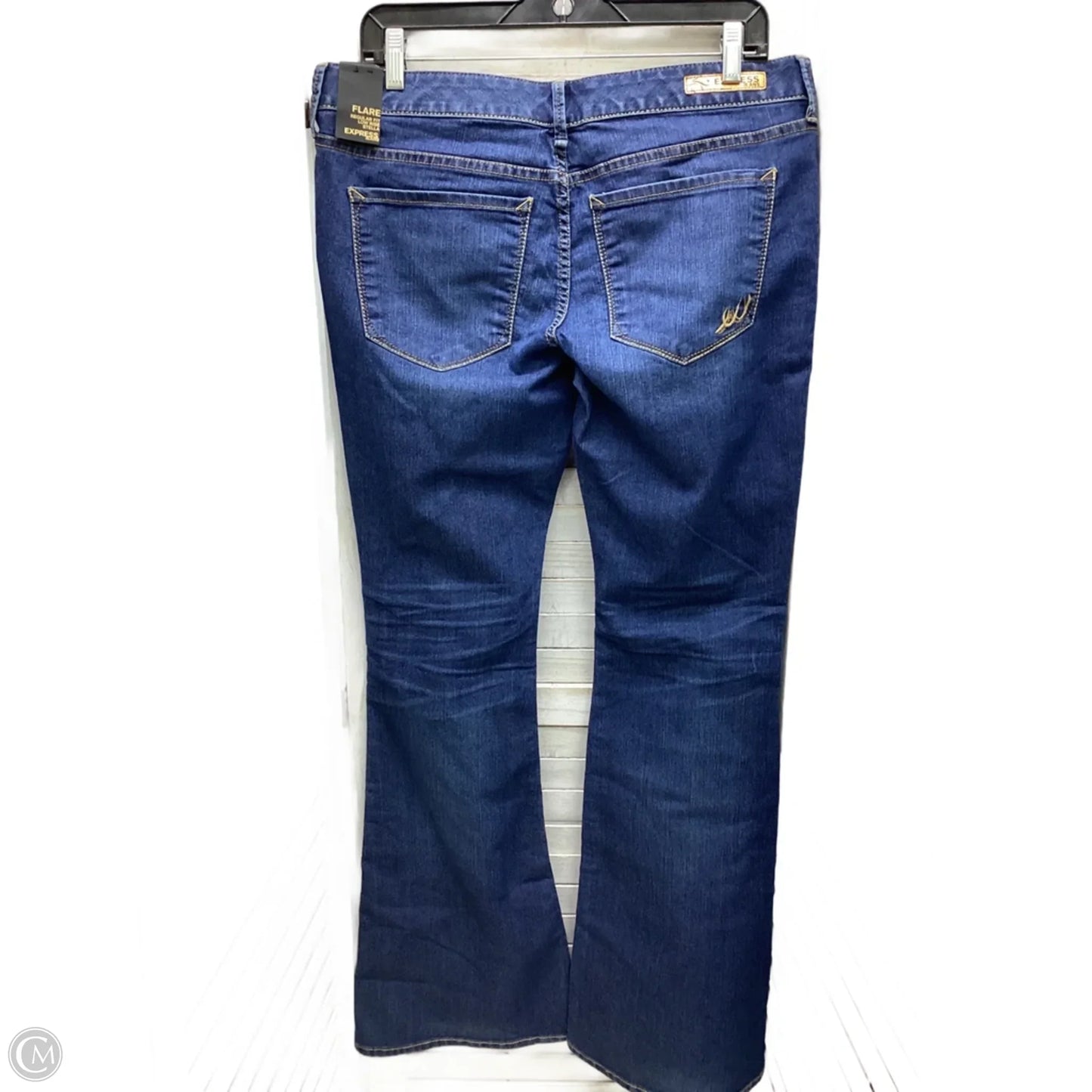 Jeans Flared By Express In Blue Denim, Size: 10