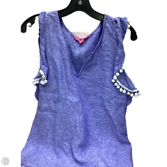 Top Sleeveless Designer By Lilly Pulitzer In Blue, Size: M