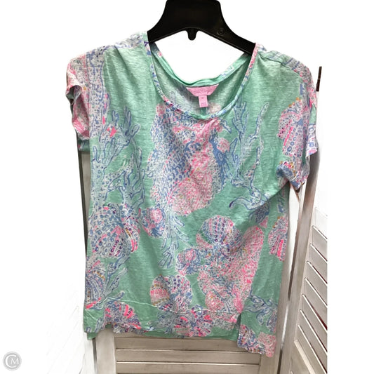 Top Short Sleeve Designer By Lilly Pulitzer In Multi-colored, Size: M