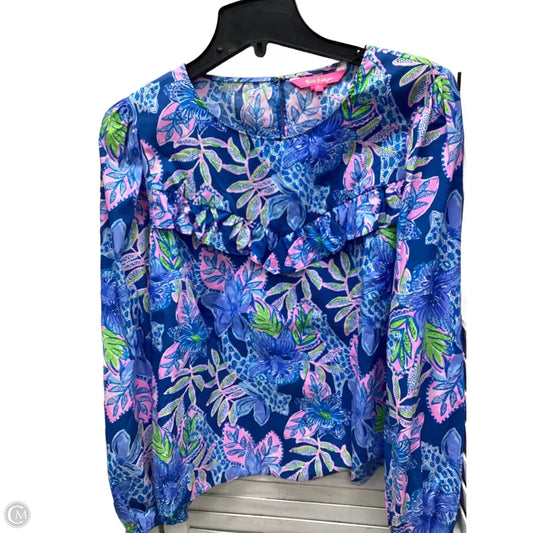 Top Long Sleeve Designer By Lilly Pulitzer In Multi-colored, Size: L