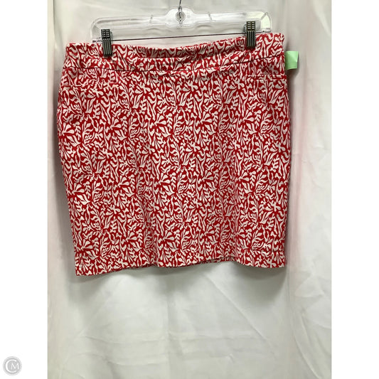 Skort By Chicos In Red & White, Size: 12