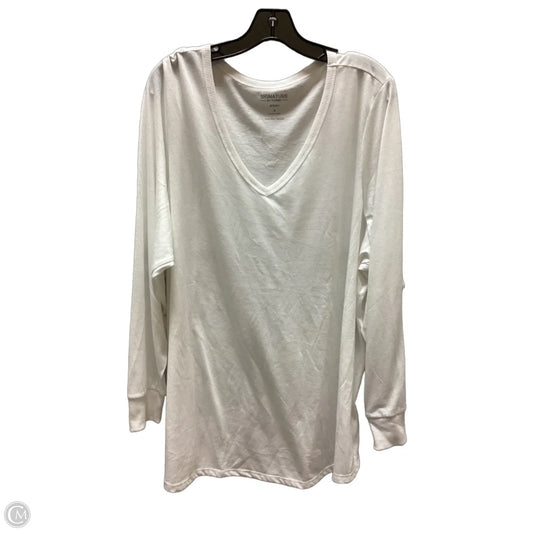 Top Long Sleeve By Torrid In White, Size: 4x