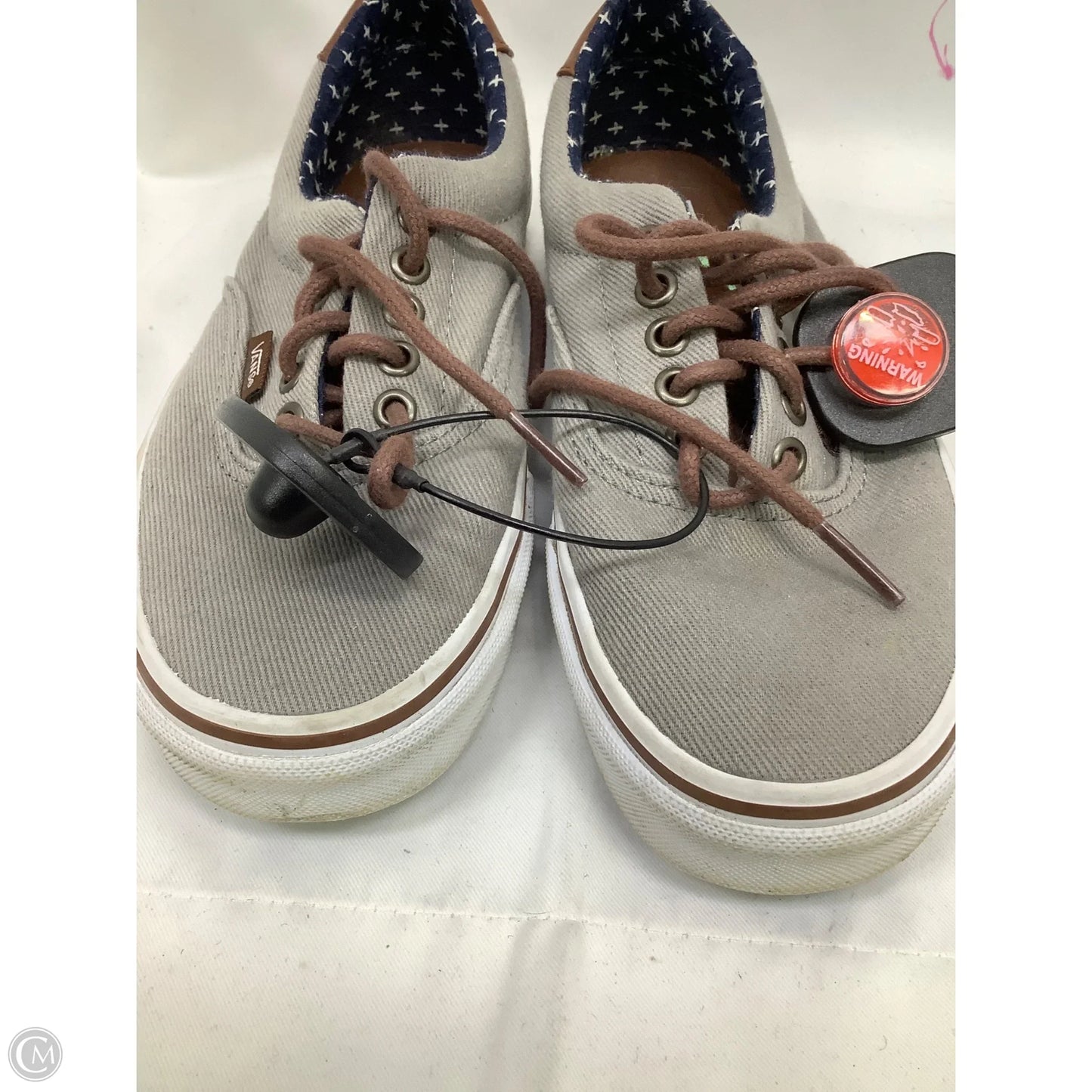 Shoes Flats By Vans In Grey, Size: 8