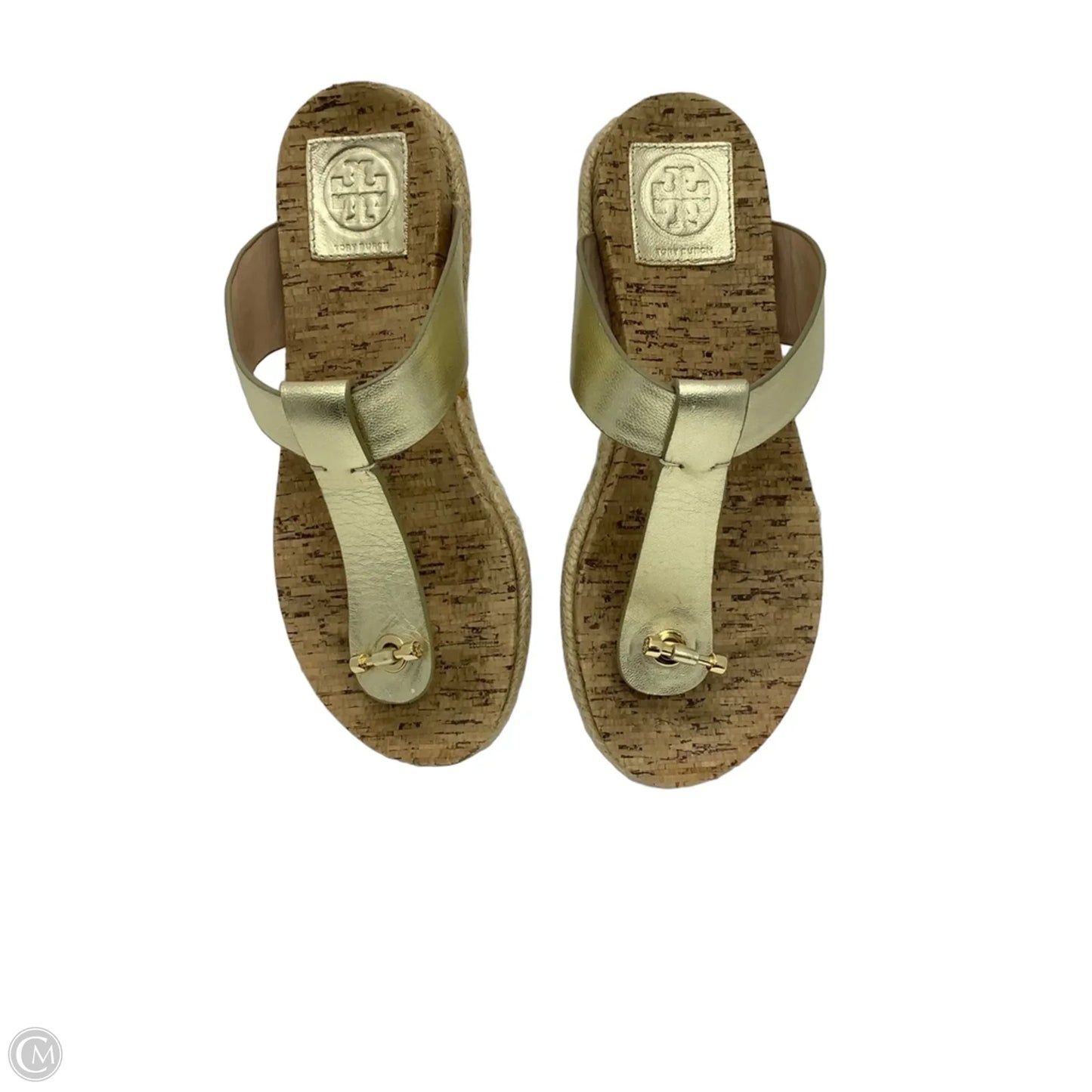 Sandals Designer By Tory Burch In Gold, Size: 7