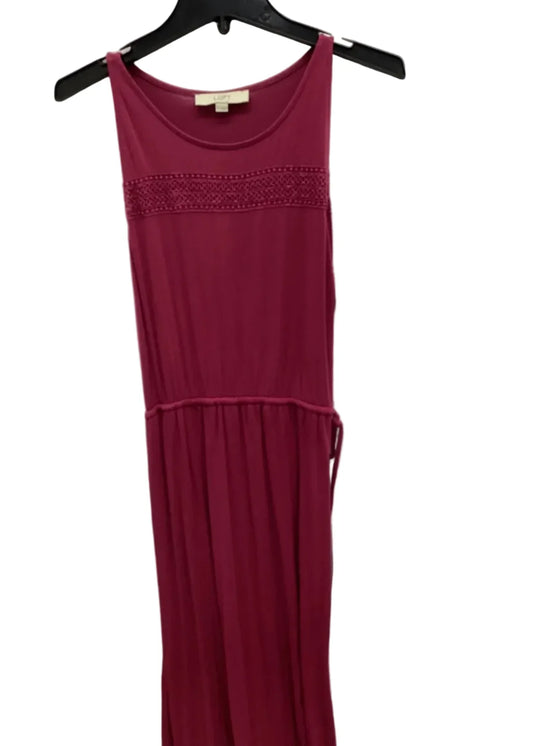 Dress Casual Maxi By Loft In Maroon, Size: M