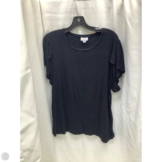 Top Short Sleeve By Lularoe In Black, Size: Xl
