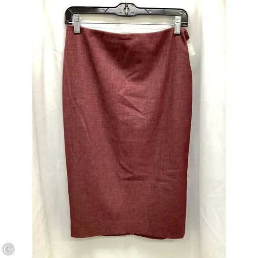 Skirt Midi By Express In Maroon, Size: 8