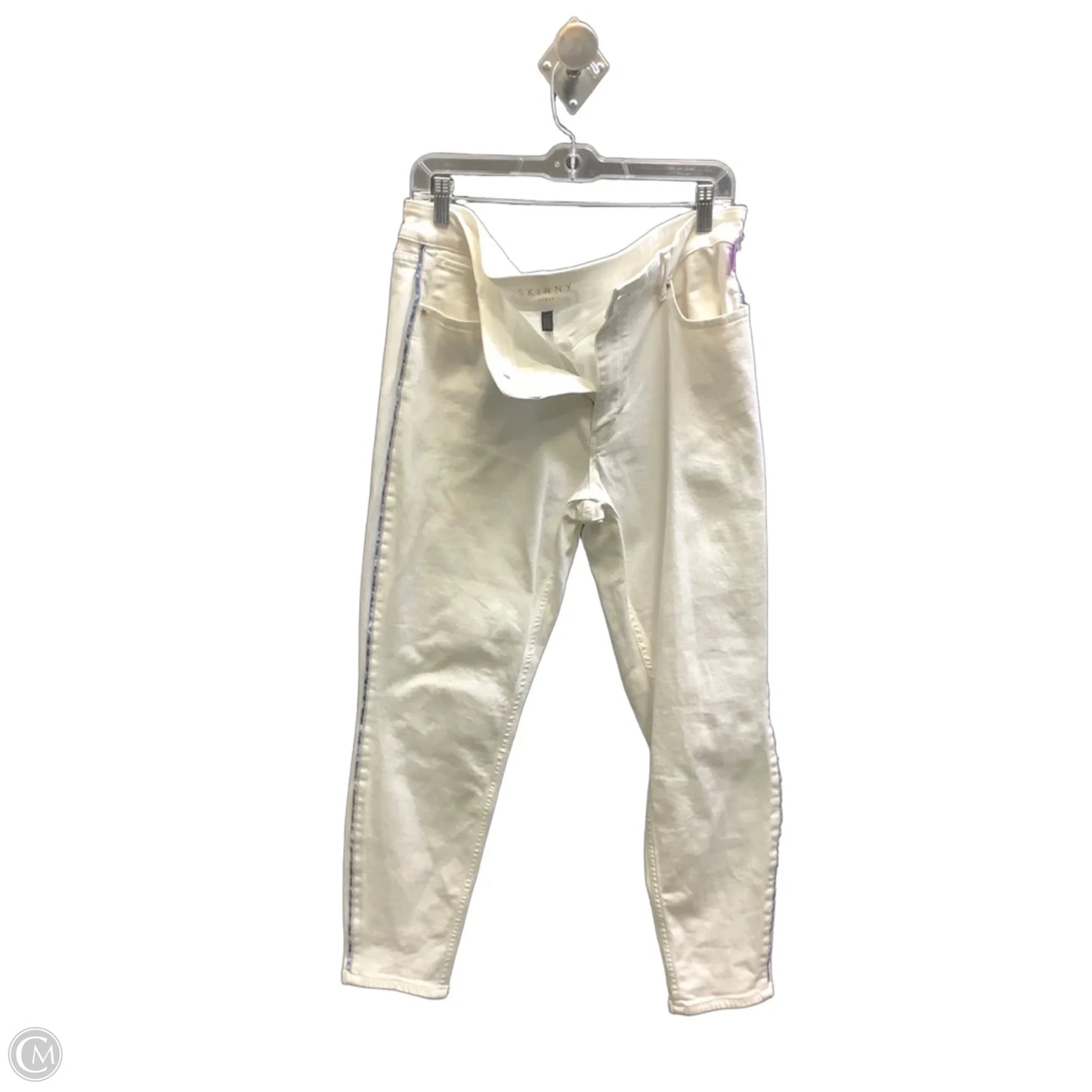 Jeans Skinny By White House Black Market In White Denim, Size: 16
