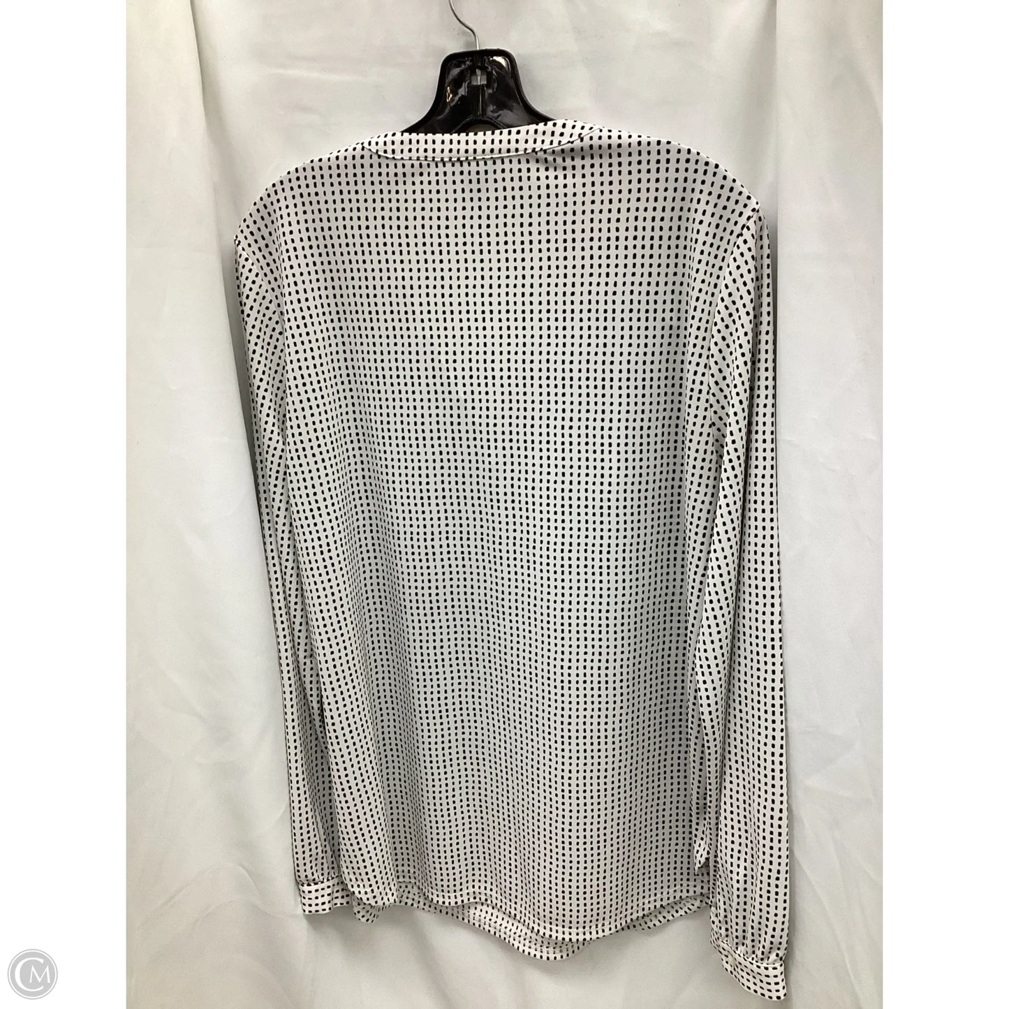 Top Long Sleeve By Ann Taylor In Black & White, Size: Xl