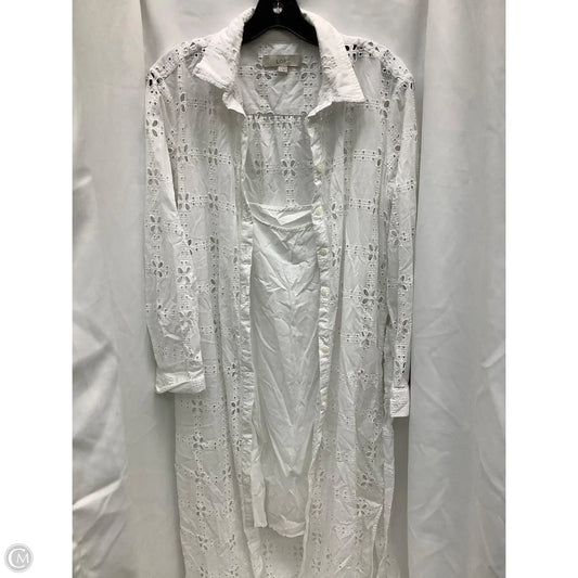 Dress Casual Midi By Loft In White, Size: S