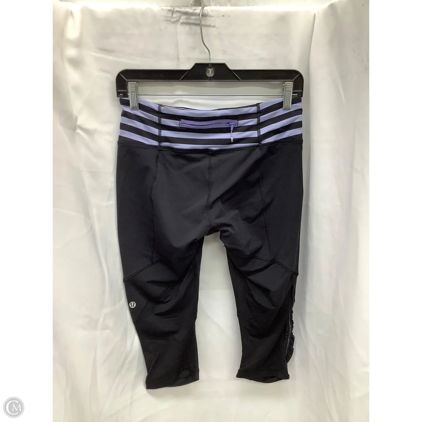 Athletic Leggings Capris By Lululemon In Black & Blue, Size: 8