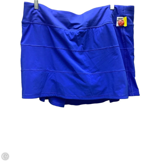 Athletic Skort By Lululemon In Blue, Size: 14