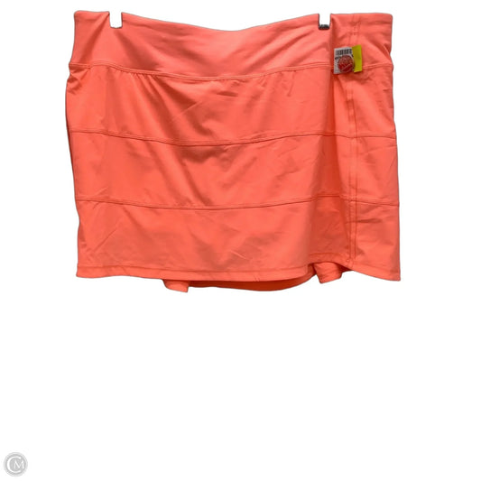 Athletic Skort By Lululemon In Orange, Size: 14