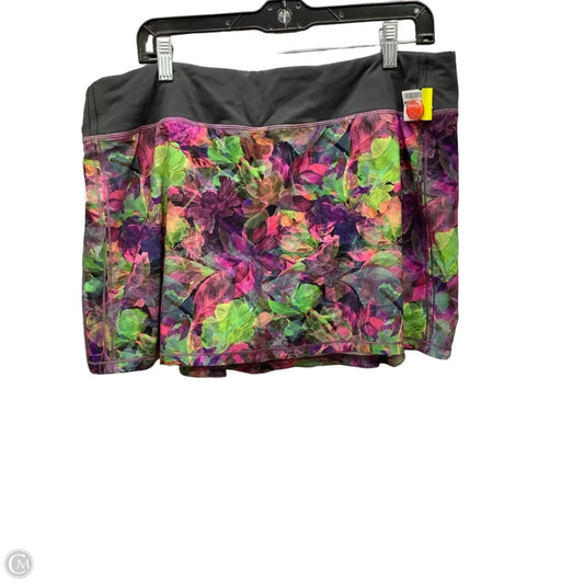Athletic Skort By Lululemon In Floral Print, Size: 14