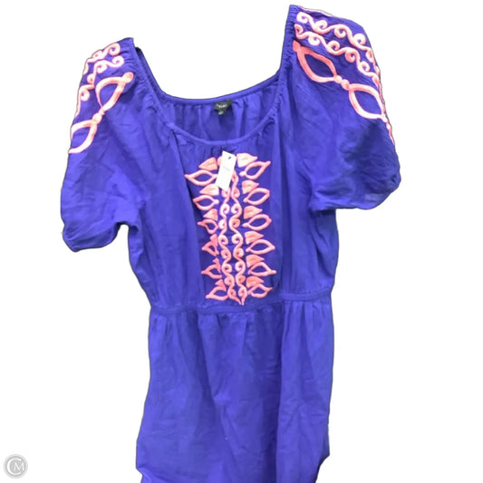 Dress Casual Midi By Talbots In Blue & Pink, Size: L