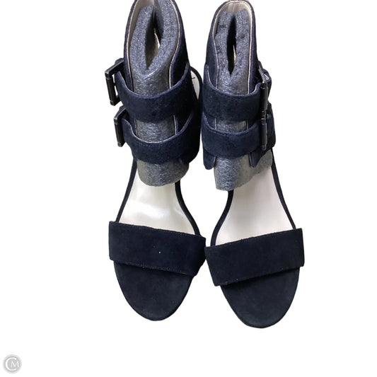 Sandals Heels Block By Nine West In Black, Size: 8