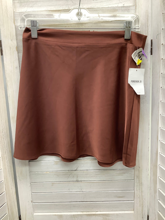 Skirt Mini & Short By Forever 21 In Bronze, Size: M