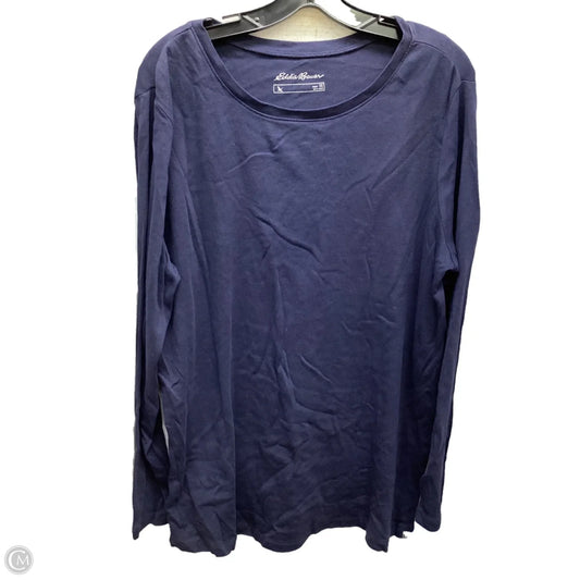Top Long Sleeve By Eddie Bauer In Blue, Size: 2x