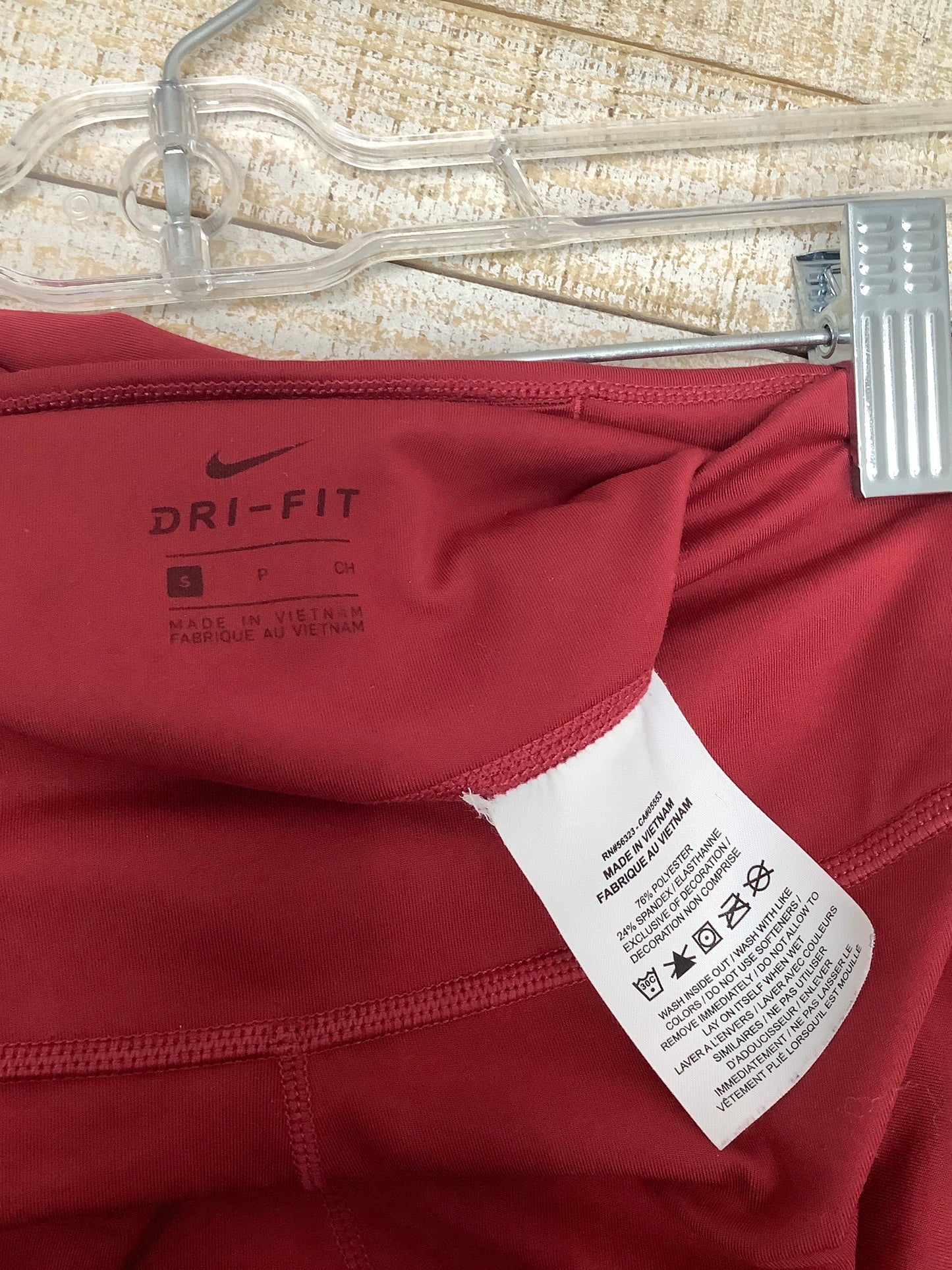 Athletic Leggings By Nike In Red, Size: S