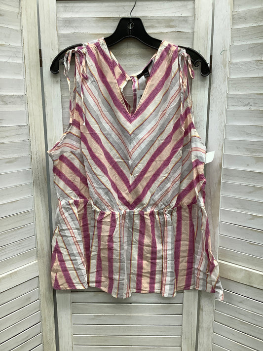 Top Sleeveless By Lane Bryant In Striped Pattern, Size: 22