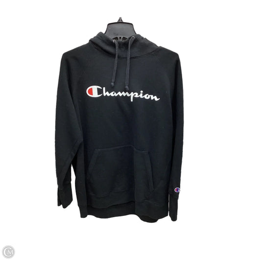 Sweatshirt Hoodie By Champion In Black, Size: Xl