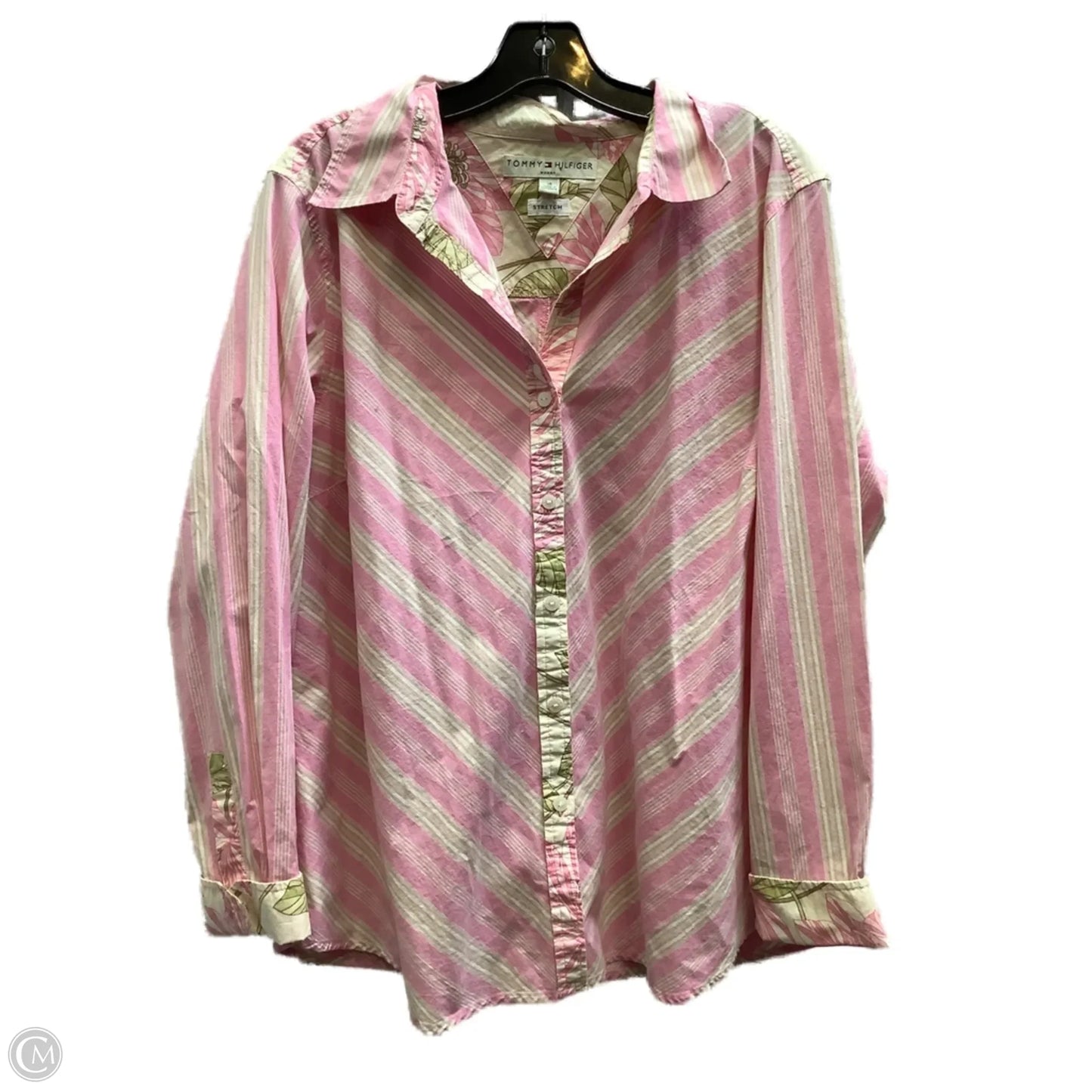 Top Long Sleeve By Tommy Hilfiger In Striped Pattern, Size: 16