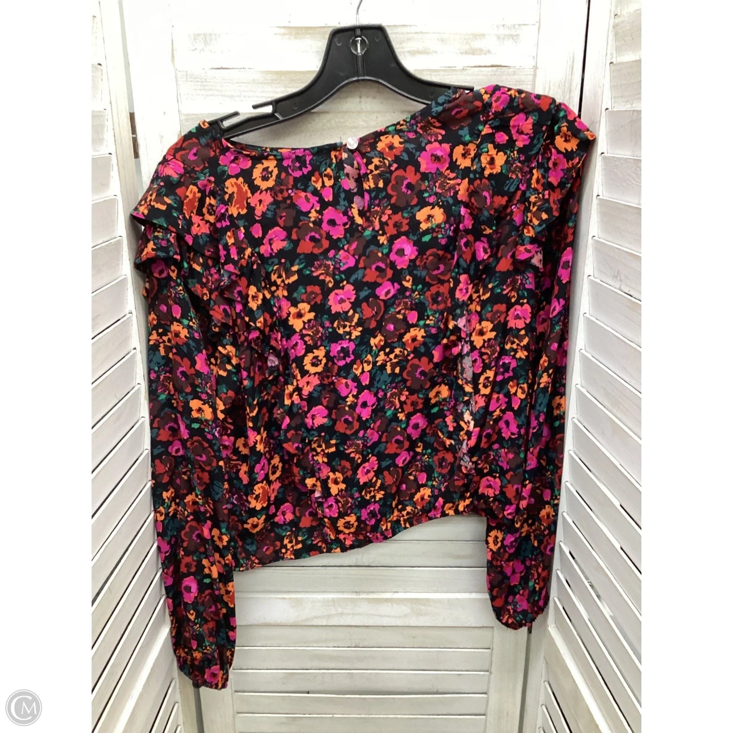 Top Long Sleeve By Wild Fable In Floral Print, Size: L