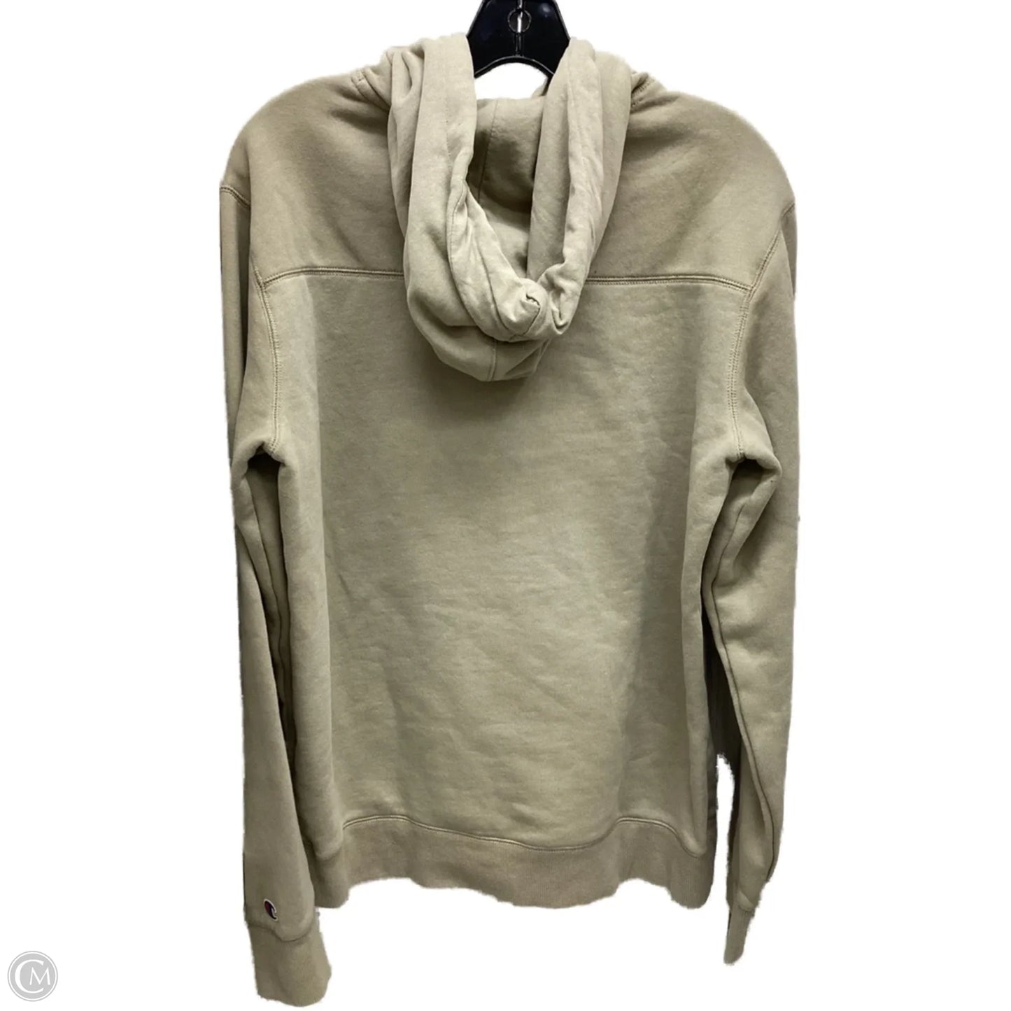 Sweatshirt Hoodie By Champion In Beige, Size: S