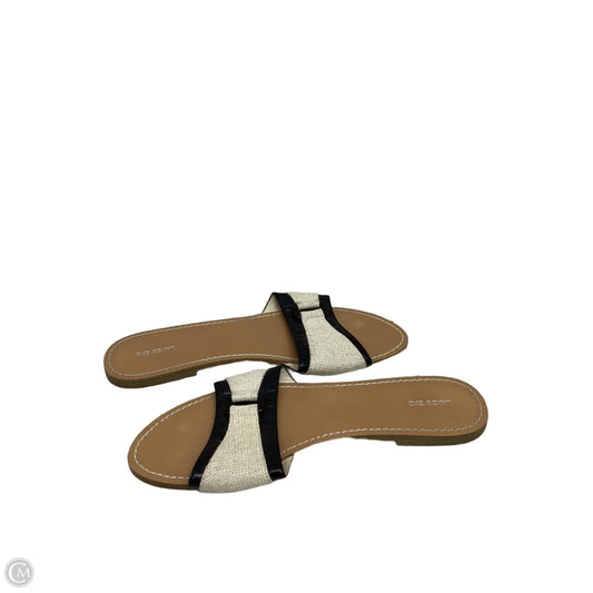 Sandals Flats By Lands End In Black & Cream, Size: 8