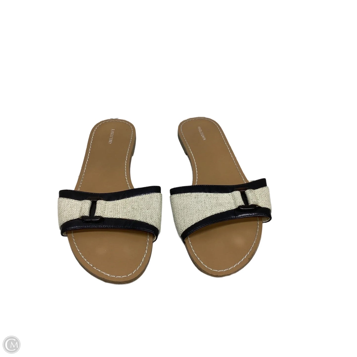 Sandals Flats By Lands End In Black & Cream, Size: 8