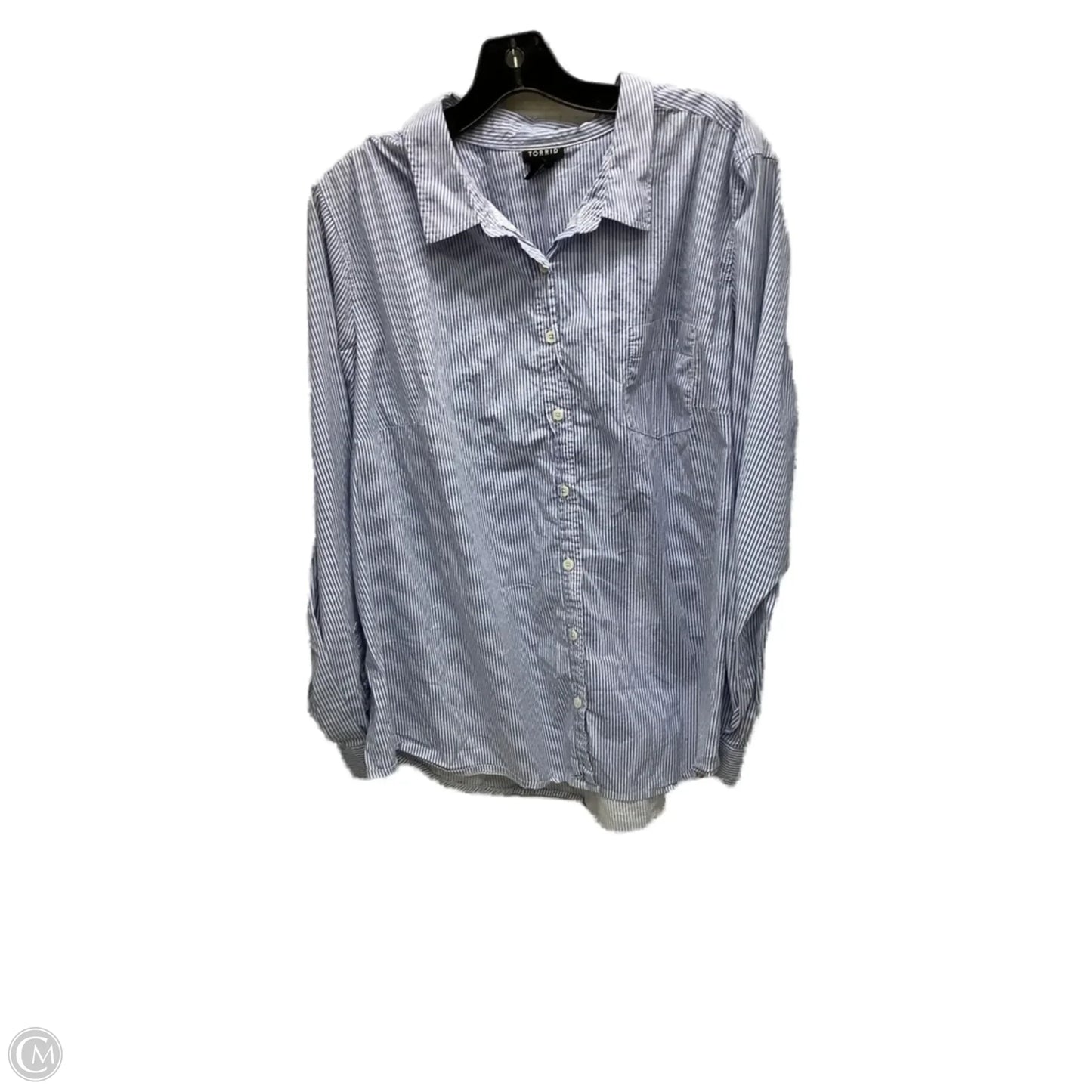 Top Long Sleeve By Torrid In Striped Pattern, Size: 3x