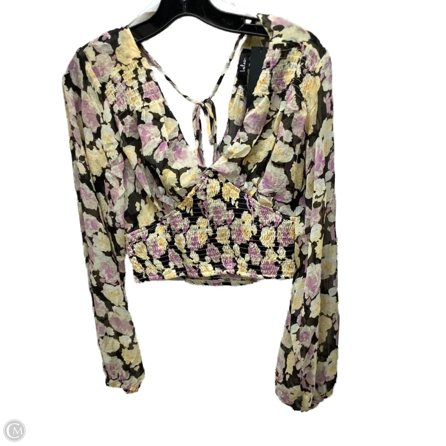 Top Long Sleeve By Lulus In Floral Print, Size: M