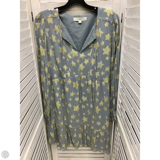 Dress Casual Midi By Loft In Gold & Grey, Size: M