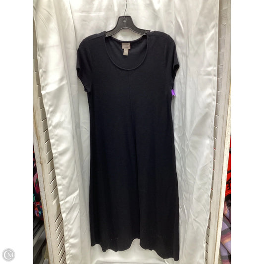 Dress Casual Midi By Chicos In Black, Size: L