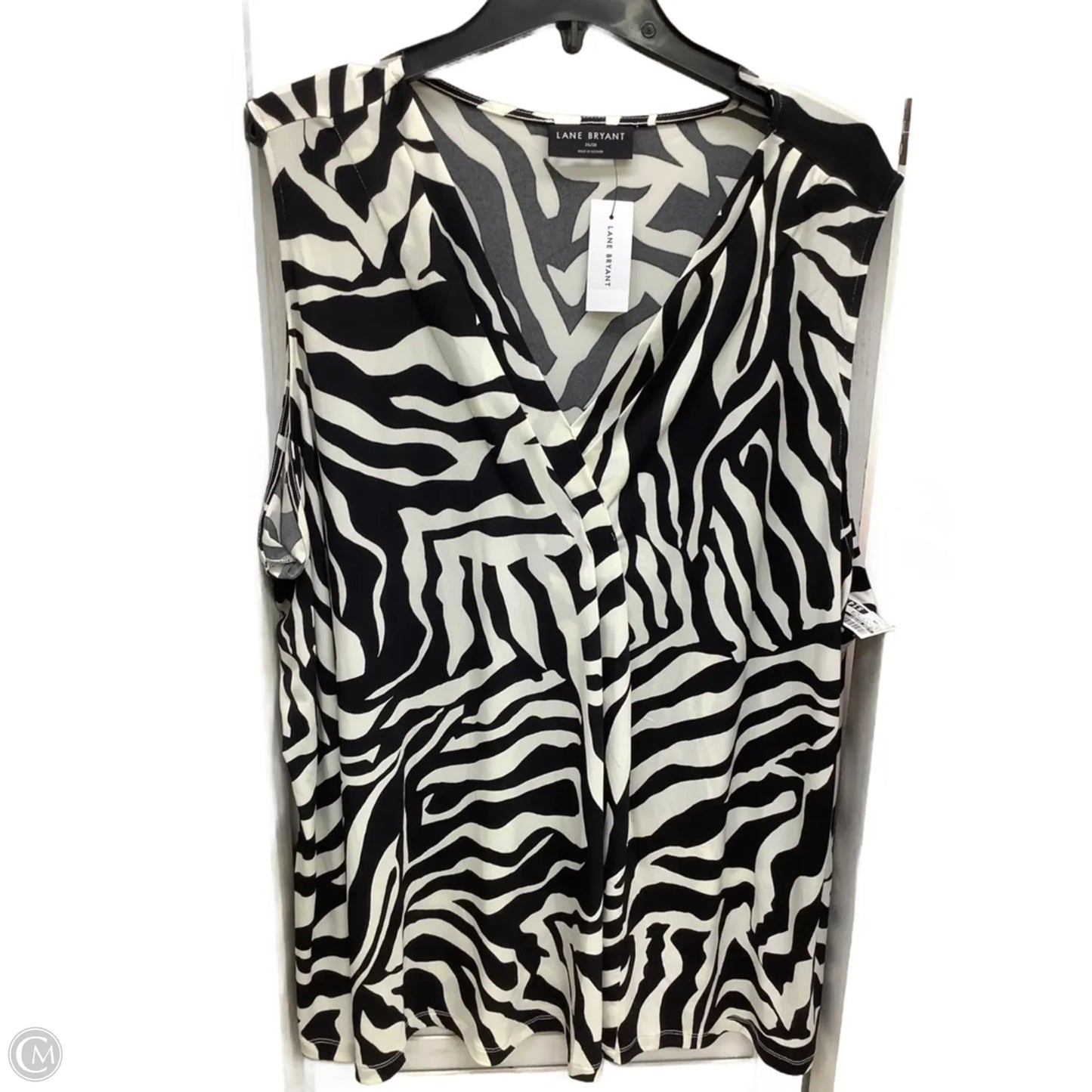 Top Sleeveless By Lane Bryant In Black & White, Size: 26