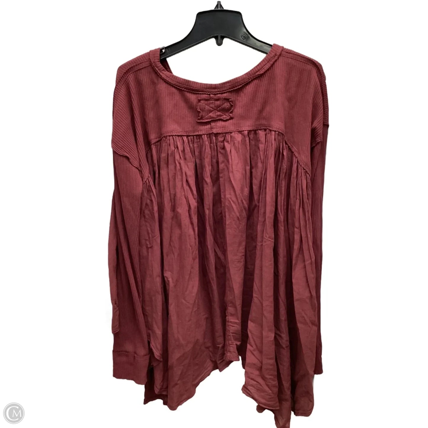 Top Long Sleeve By We The Free In Maroon, Size: L