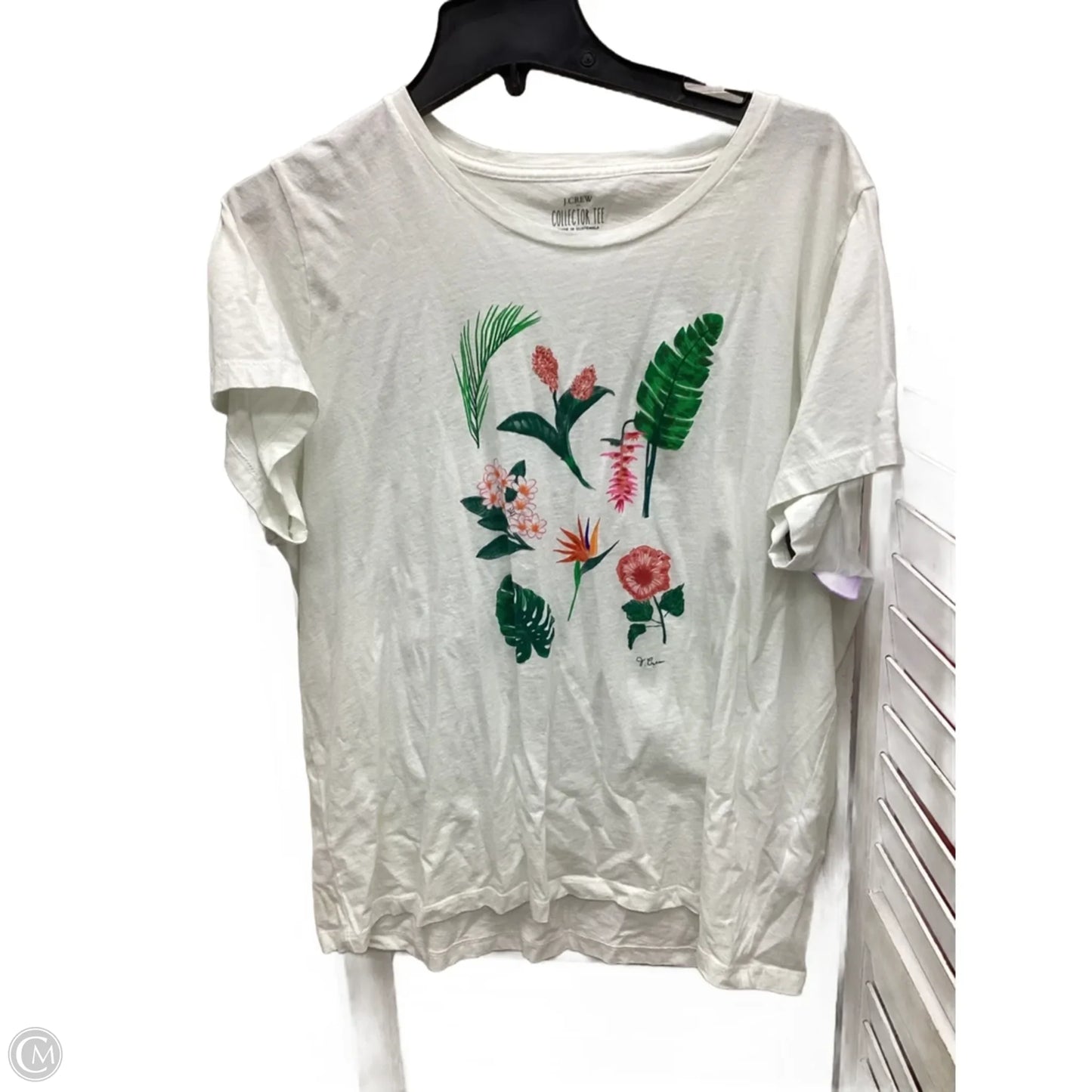 Top Short Sleeve By J. Crew In Floral Print, Size: Xxl