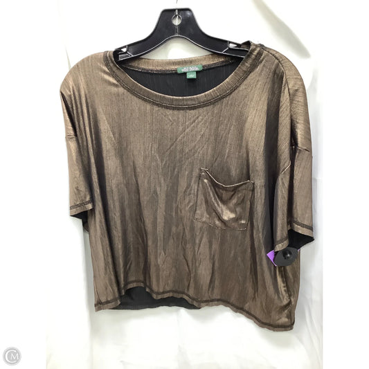 Top Short Sleeve By Wild Fable In Bronze, Size: L