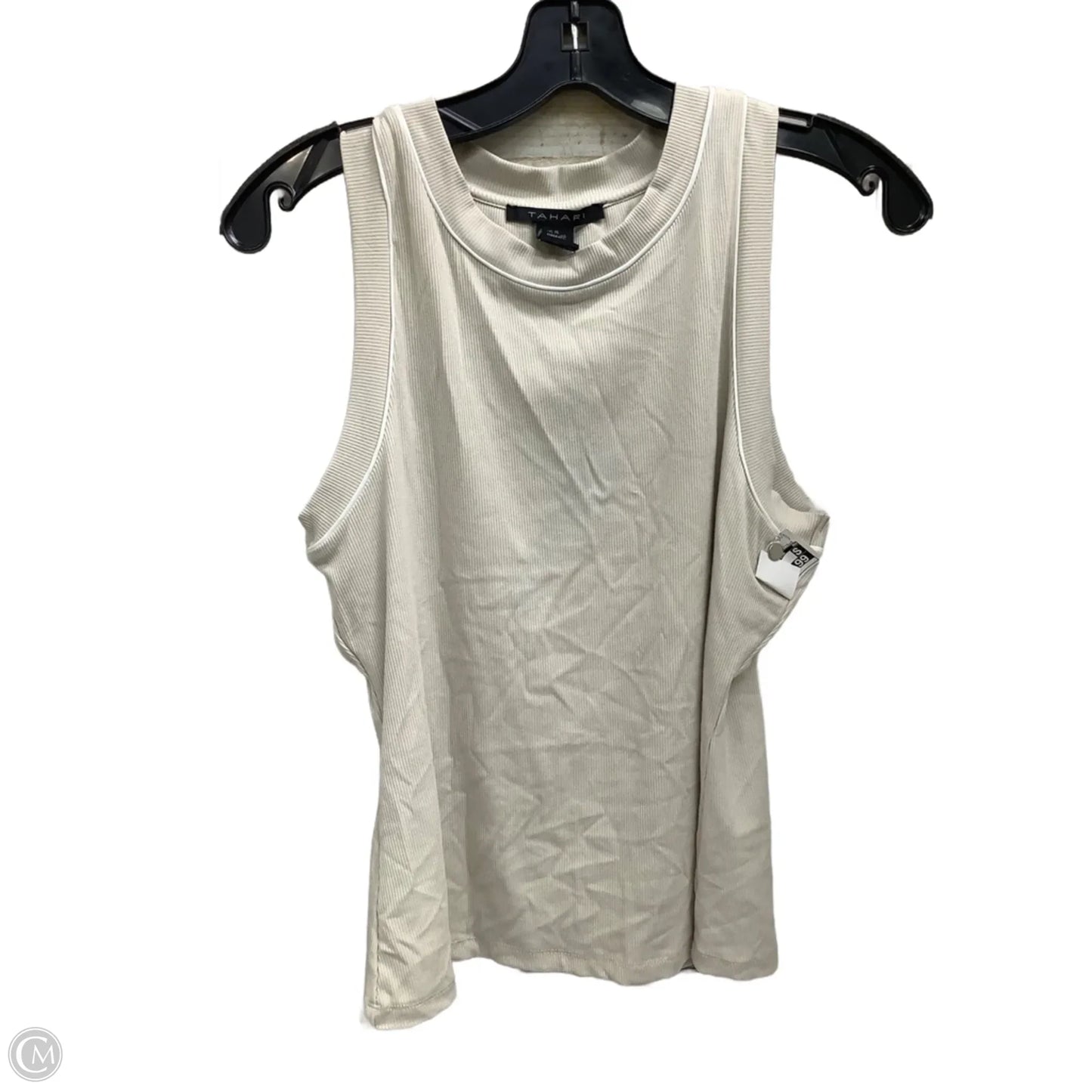 Top Sleeveless By Tahari By Arthur Levine In Beige, Size: Xl