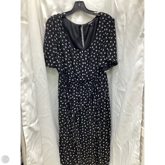 Dress Casual Midi By Torrid In Black & Cream, Size: M