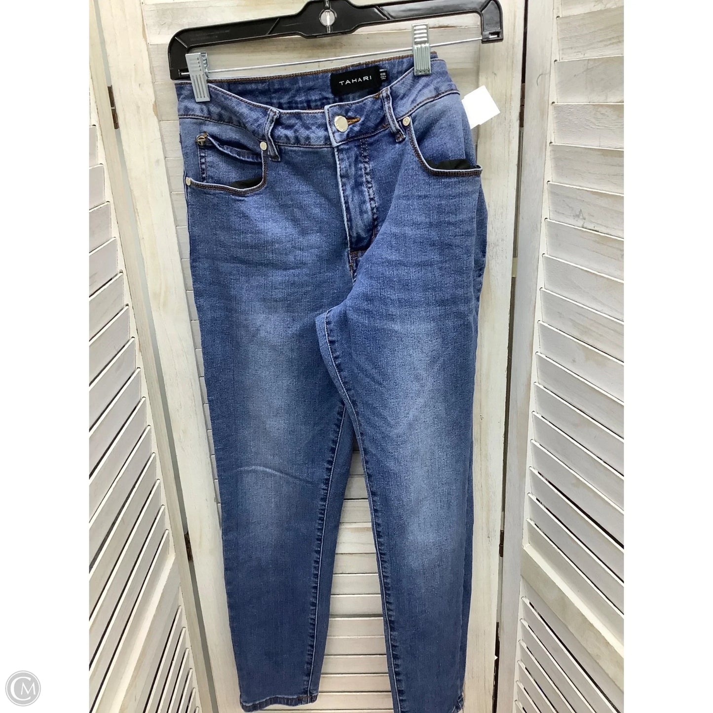 Jeans Skinny By Tahari By Arthur Levine In Blue Denim, Size: 10