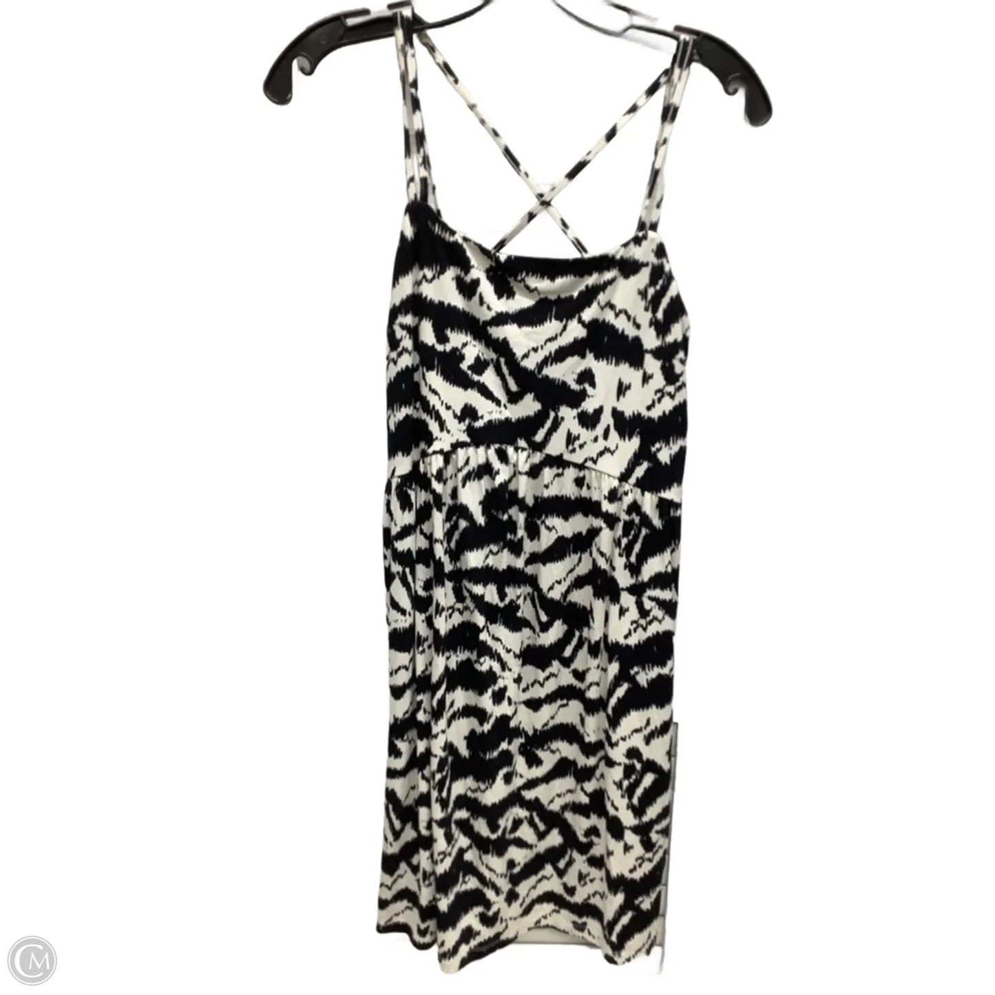 Dress Casual Midi By Old Navy In Black & Cream, Size: M