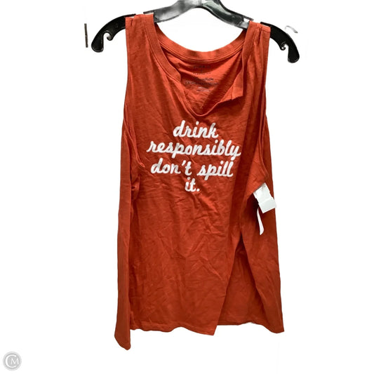 Top Sleeveless By Torrid In Orange, Size: 3x