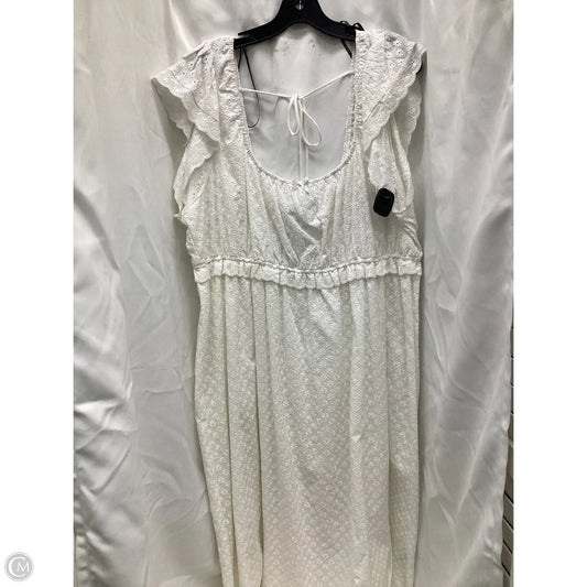 Dress Casual Maxi By Forever 21 In White, Size: 3x